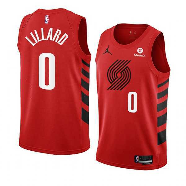 Men%27s Portland Trail Blazers #0 Damian Lillard 2022-23 Red Statement Edition Swingman Stitched Basketball Jersey Dzhi->phoenix suns->NBA Jersey